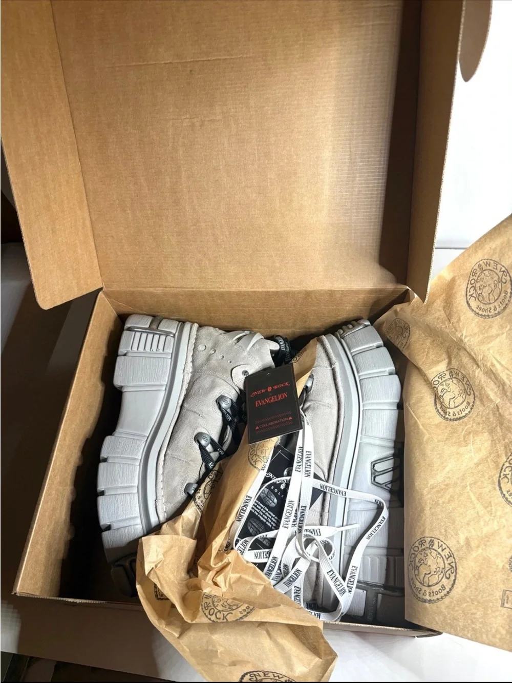 New Rock shoes x Evangelion Kaworu shoes